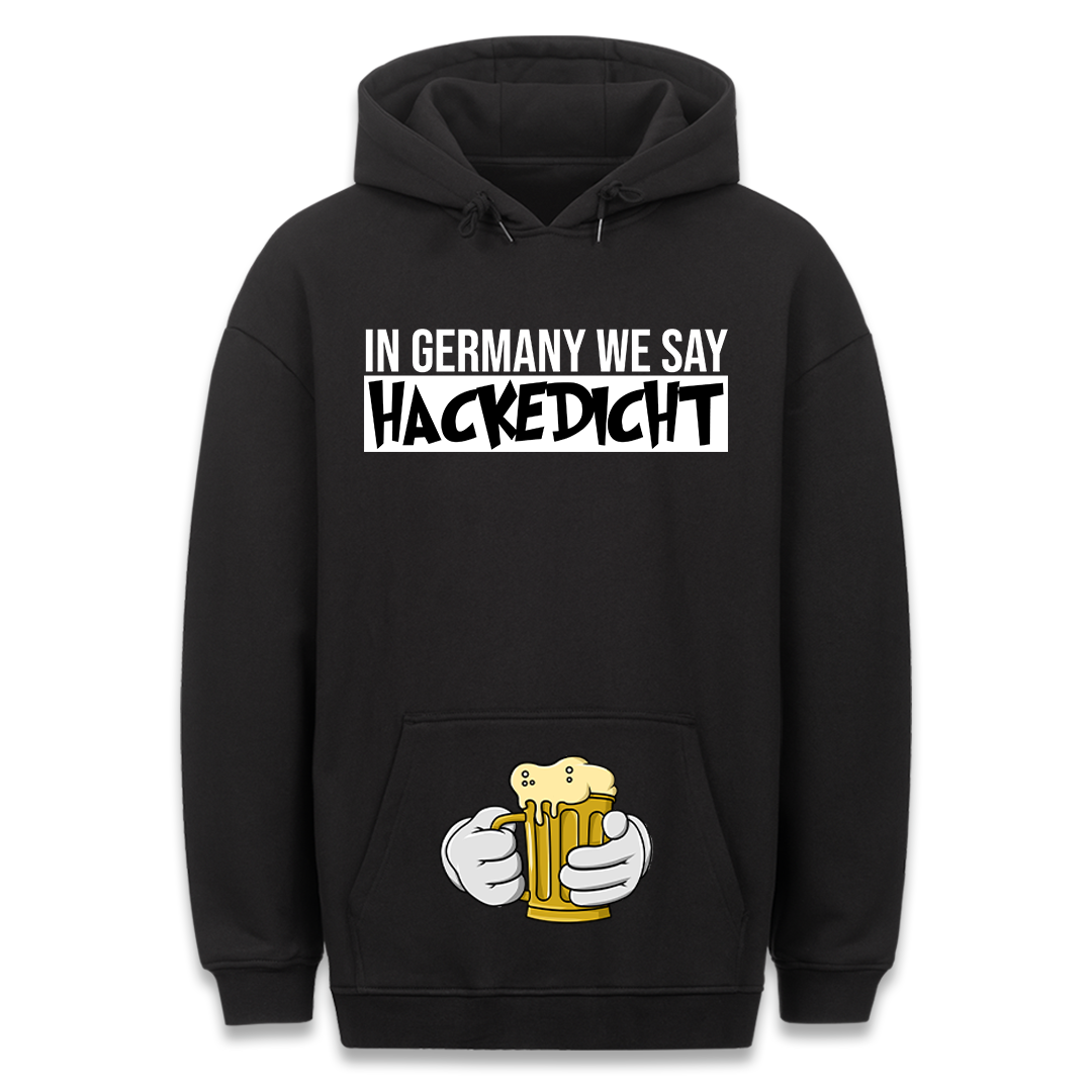 Hackedicht - Hoodie Bauchtaschendruck