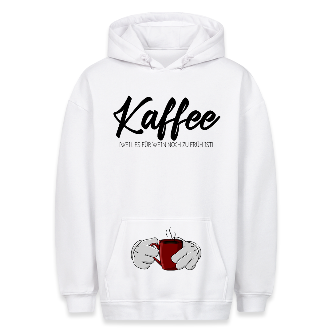 Kaffee - Hoodie mit Bauchtaschendruck