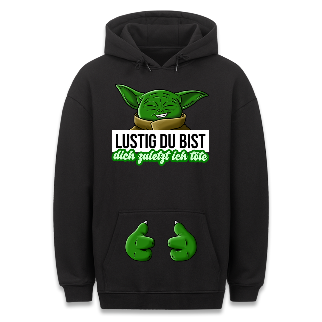 Du bist lustig - Hoodie Bauchtaschendruck