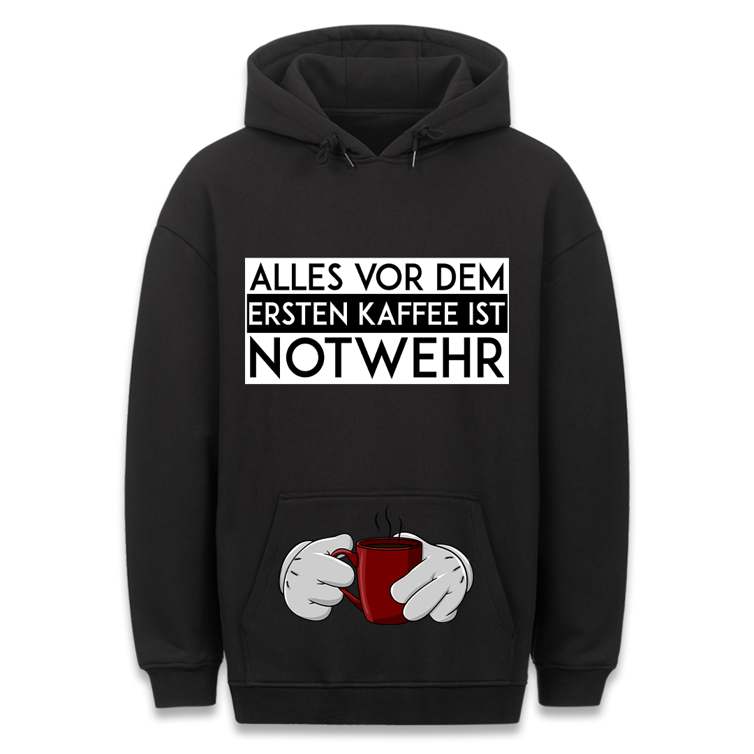 Notwehr - Hoodie Bauchtaschendruck