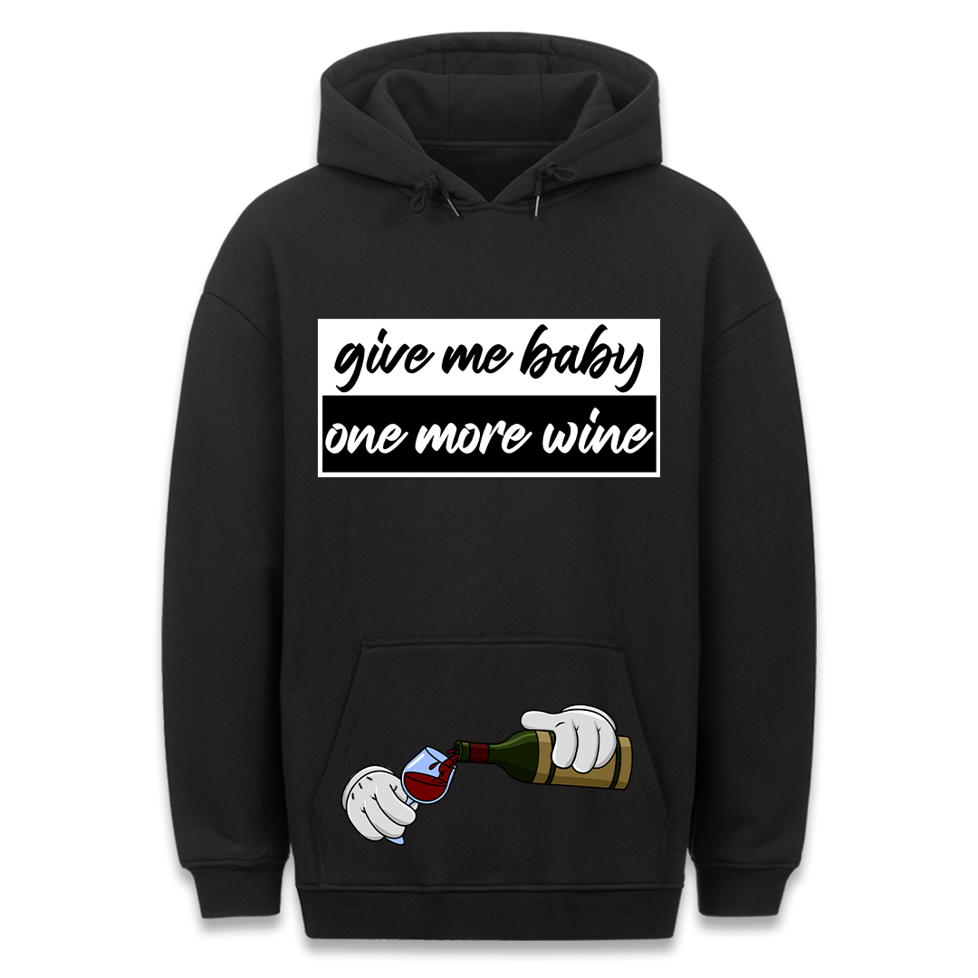One more wine - Hoodie Bauchtaschendruck