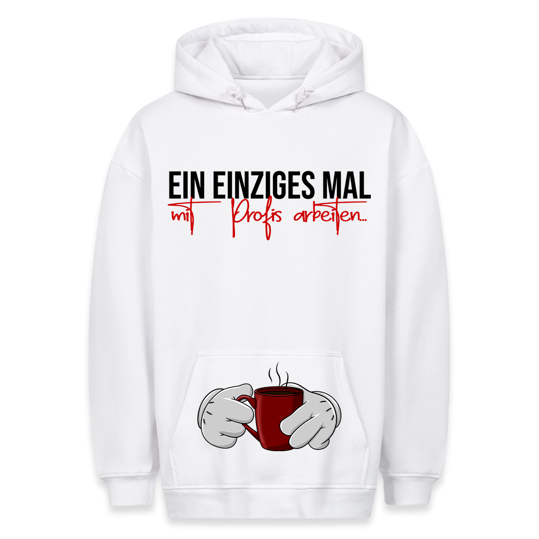 Mit Profis arbeiten - Hoodie Bauchtaschendruck