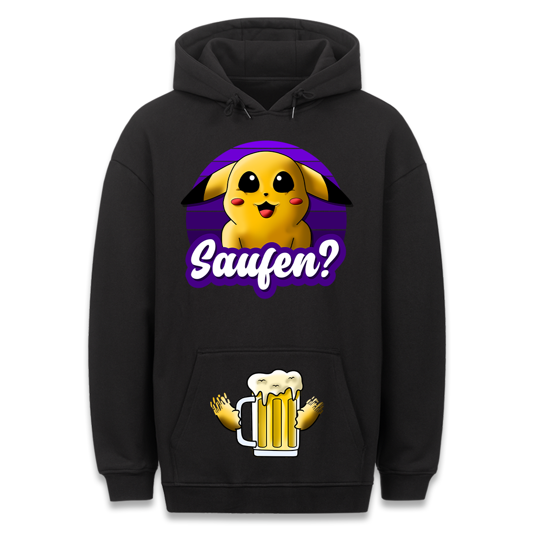 Saufen? - Hoodie Bauchtaschendruck