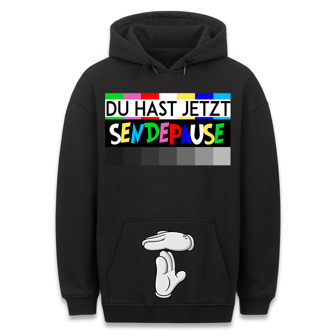 Sendepause - Hoodie Bauchtaschendruck