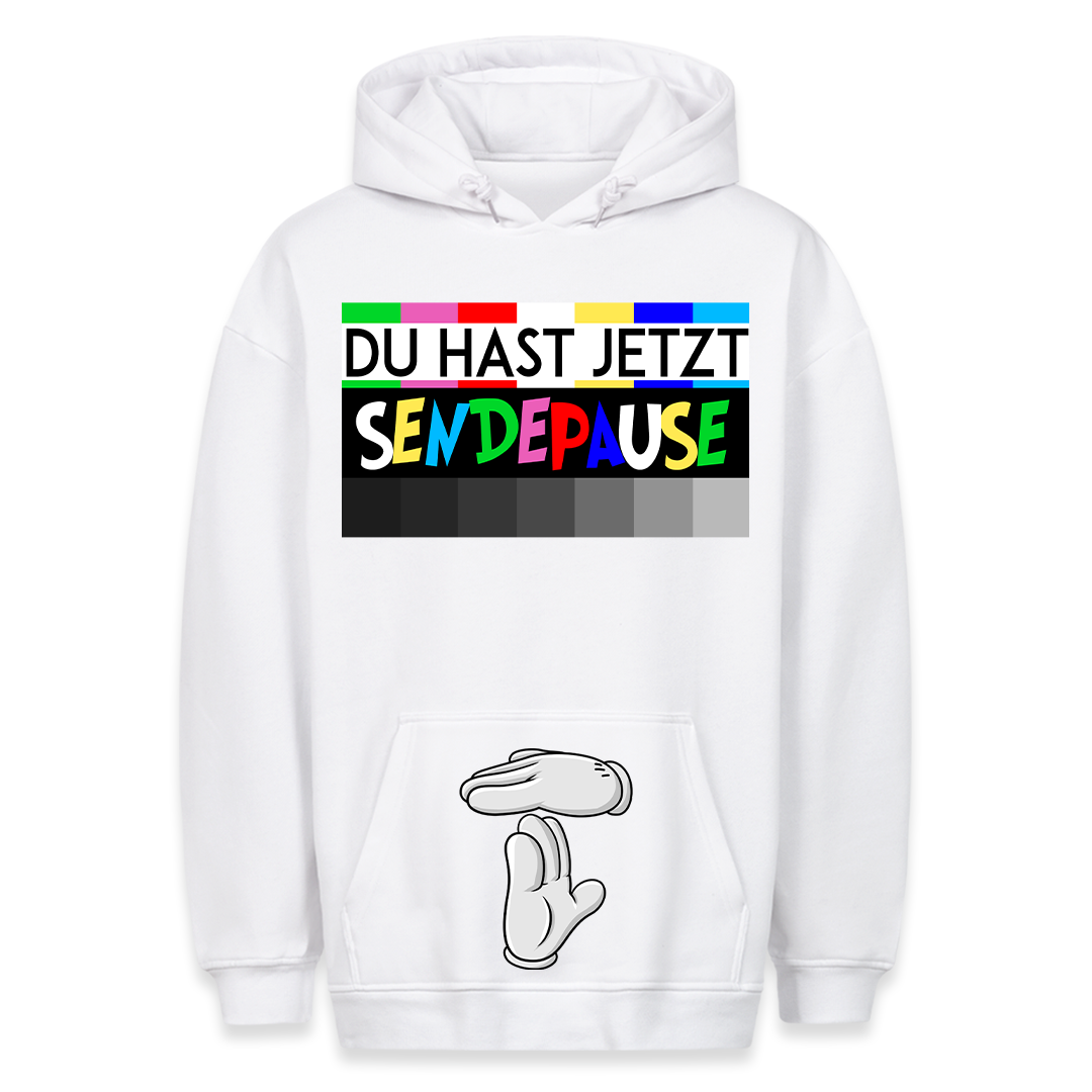 Sendepause - Hoodie Bauchtaschendruck