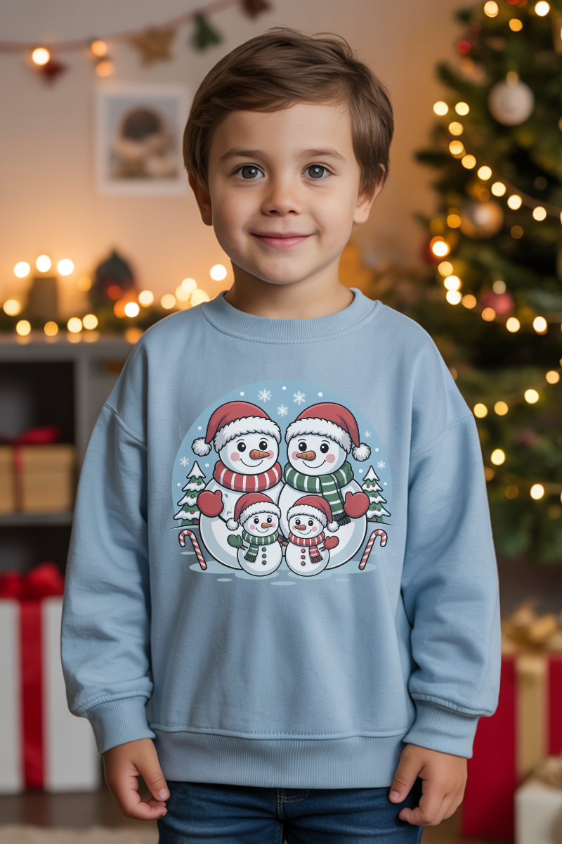 Snowman Family - Sweatshirt Kids