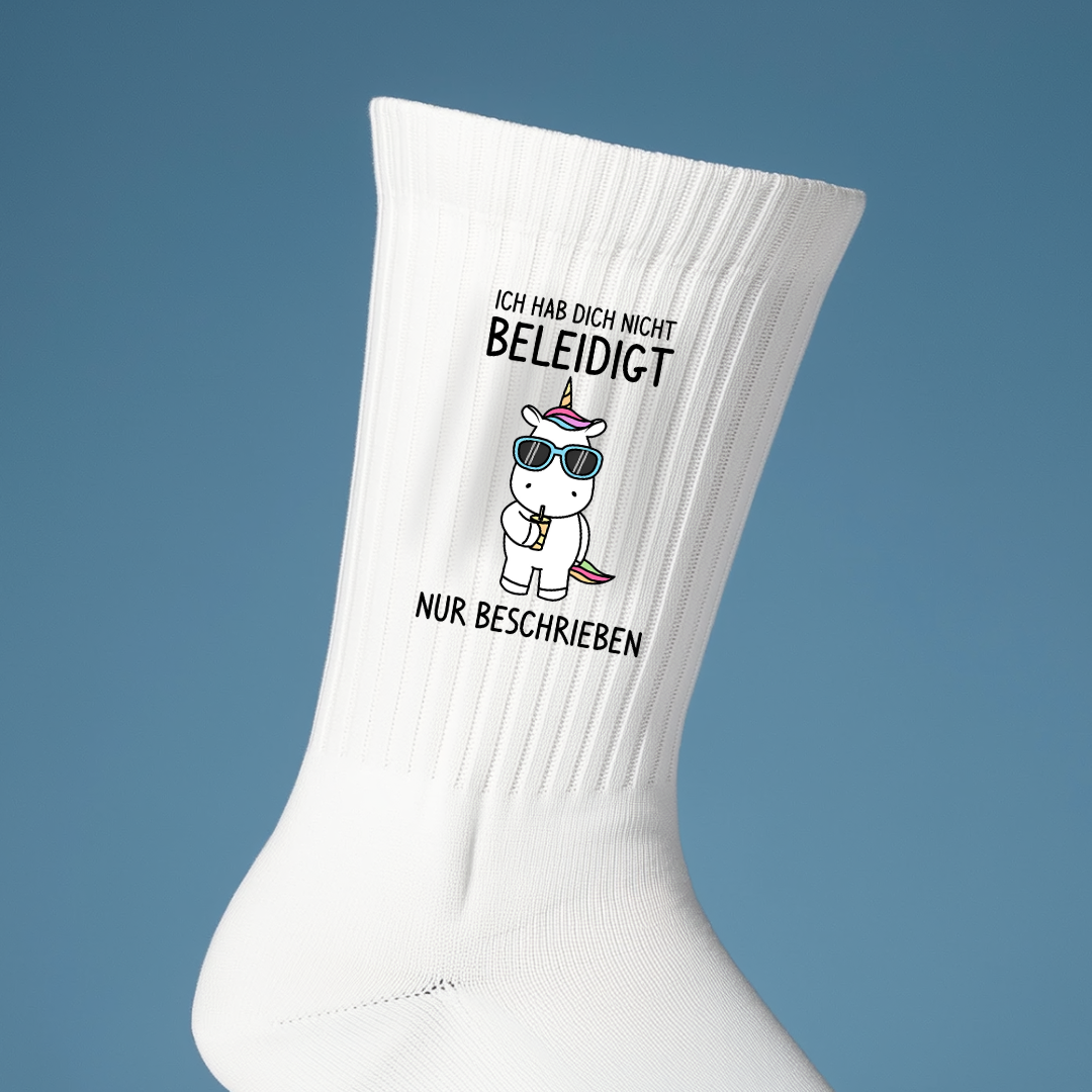 Beleidigt Einhorn - Socken