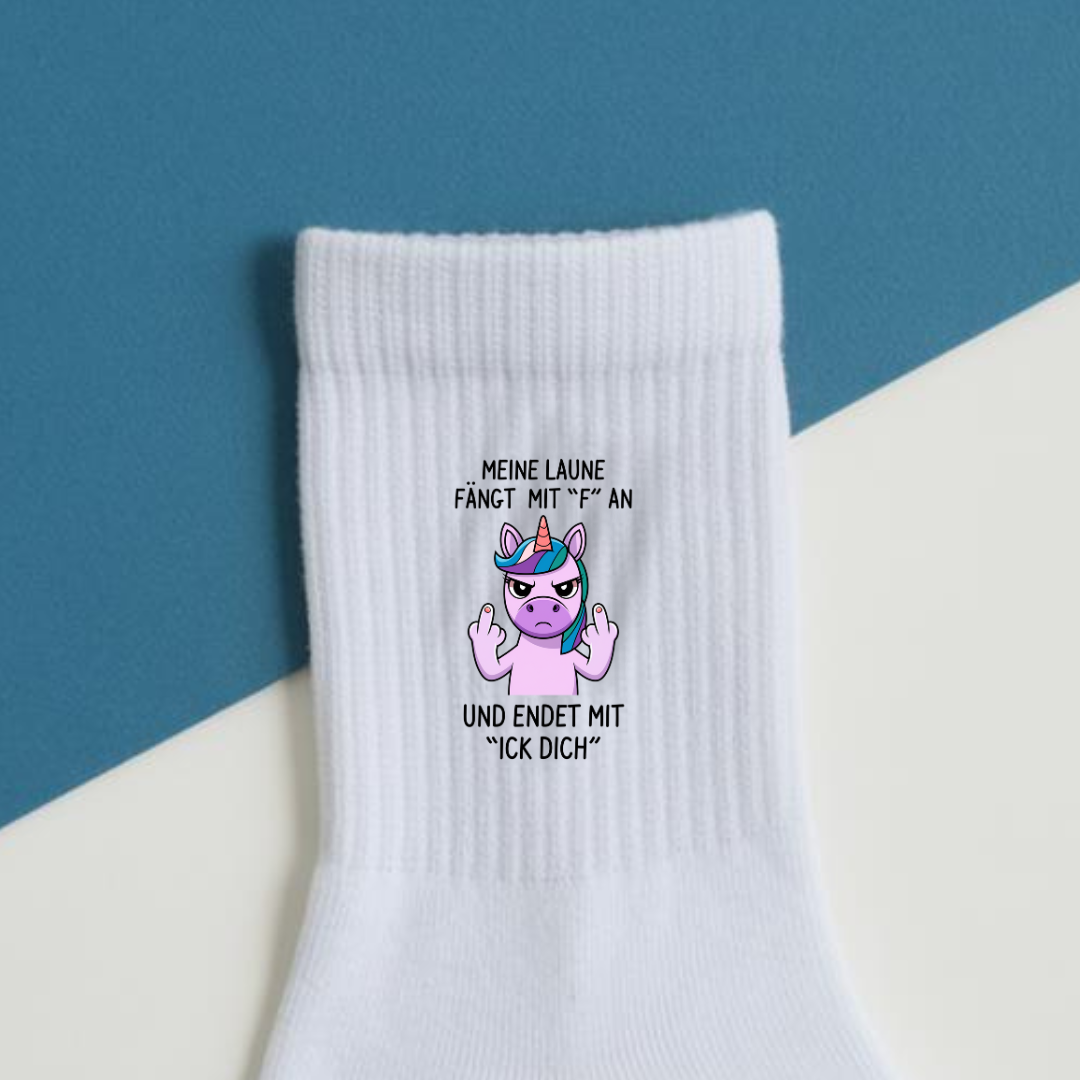 Einhorn Laune - Socken
