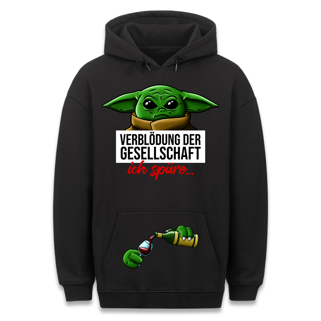 Verblödung - Hoodie Bauchtaschendruck