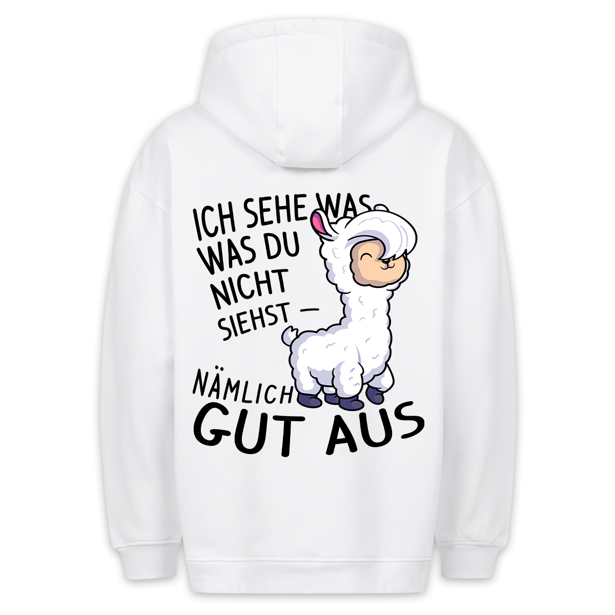 Ich Sehe Gut Aus - Premium Hoodie Rückendruck