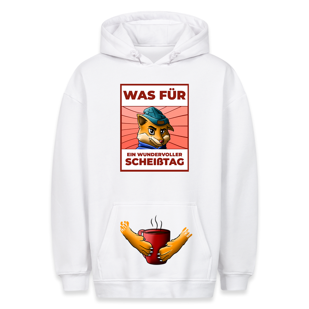 Wundervoller Scheißtag - Hoodie Bauchtaschendruck