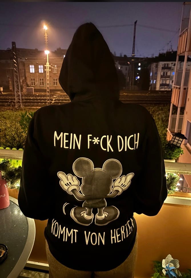 Von Herzen Maus - Hoodie Unisex Rückendruck