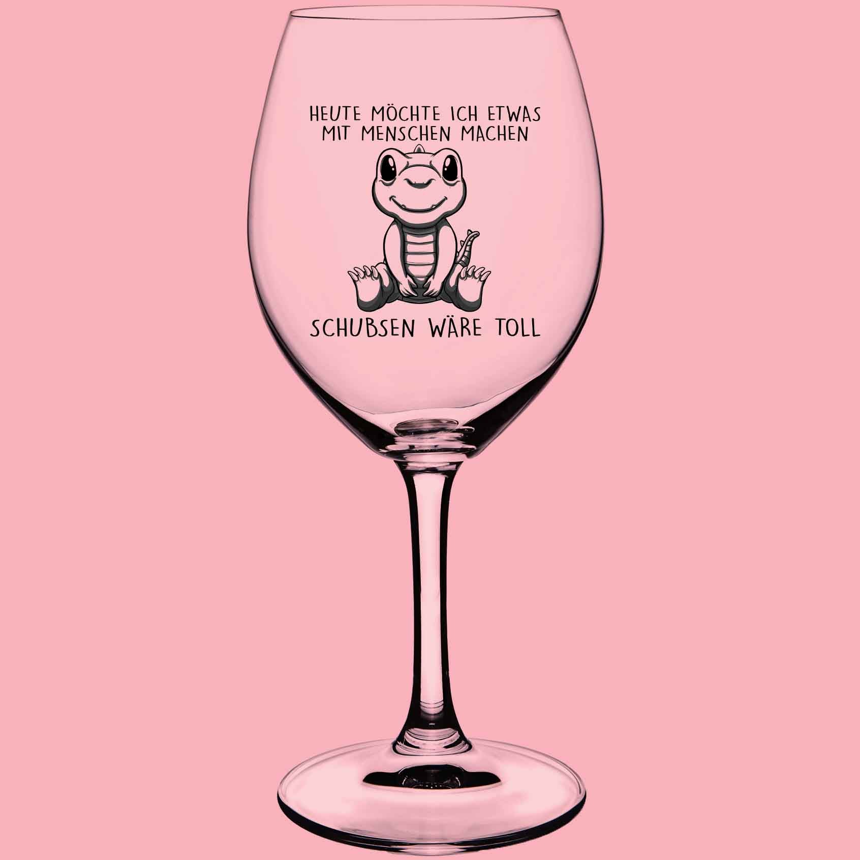 Schubsen Dinosaurier - Weinglas
