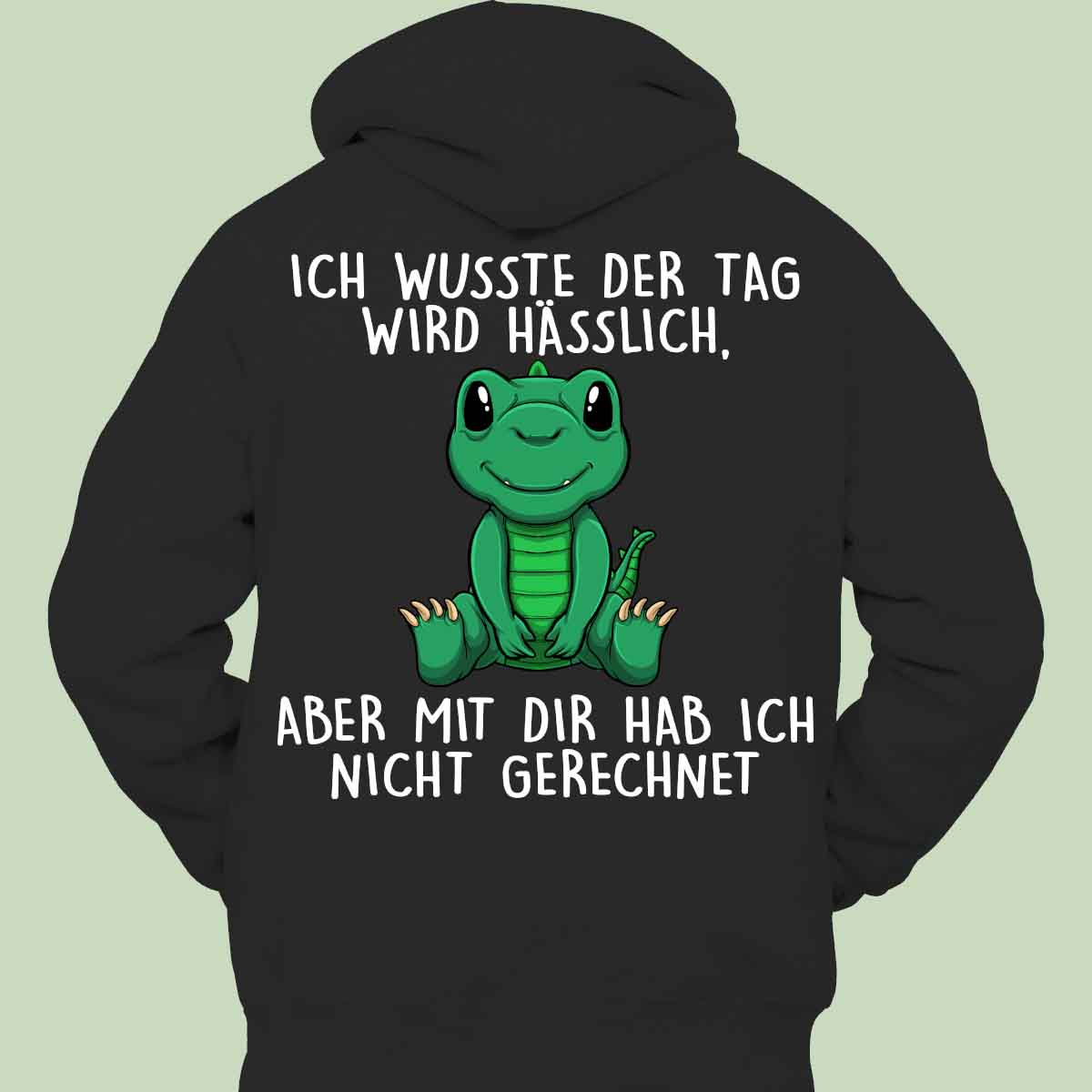 Hässlich Dinosaurier - Hoodie Unisex Rückendruck