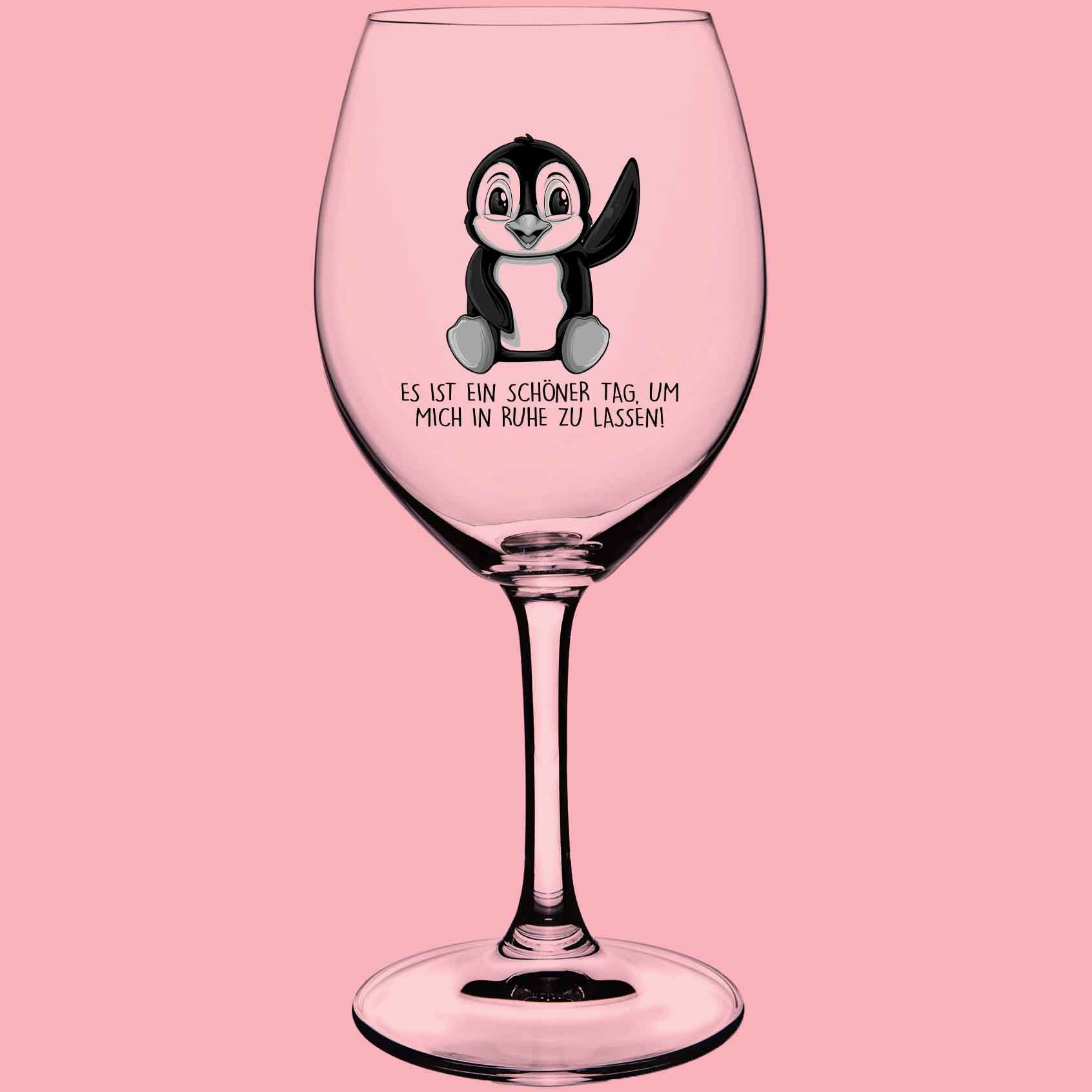 Ruhe Pinguin- Weinglas