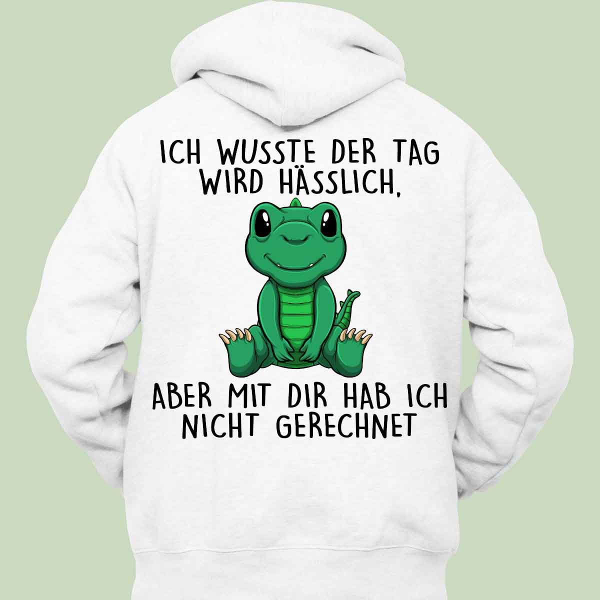 Hässlich Dinosaurier - Hoodie Unisex Rückendruck