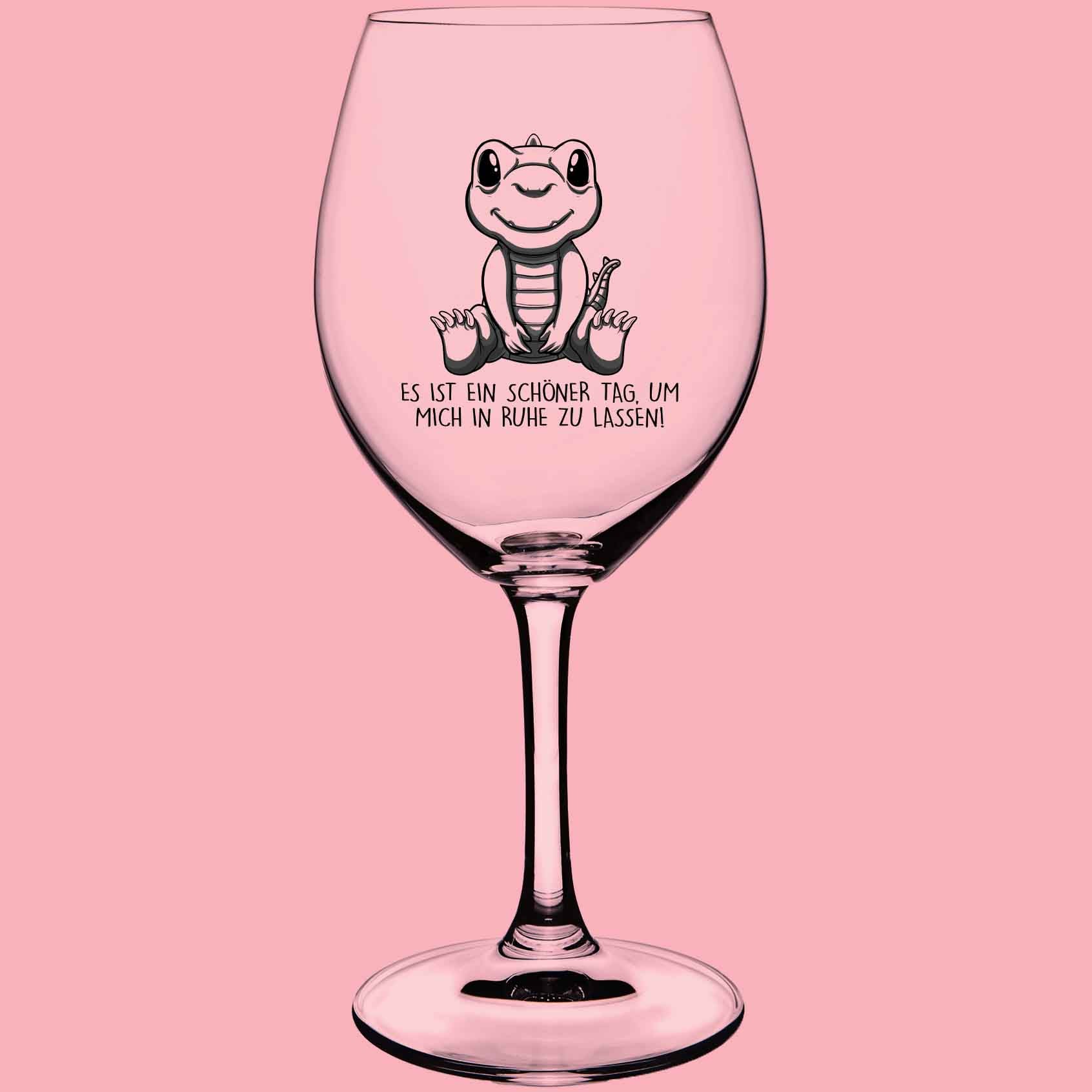 Ruhe Dinosaurier - Weinglas
