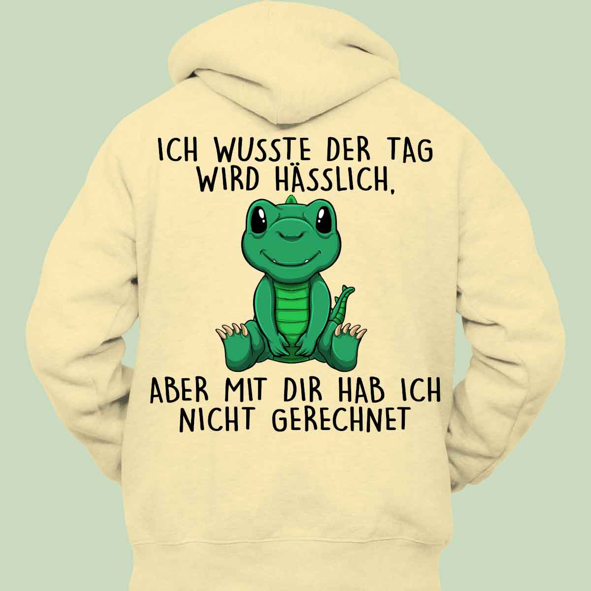 Hässlich Dinosaurier - Hoodie Unisex Rückendruck