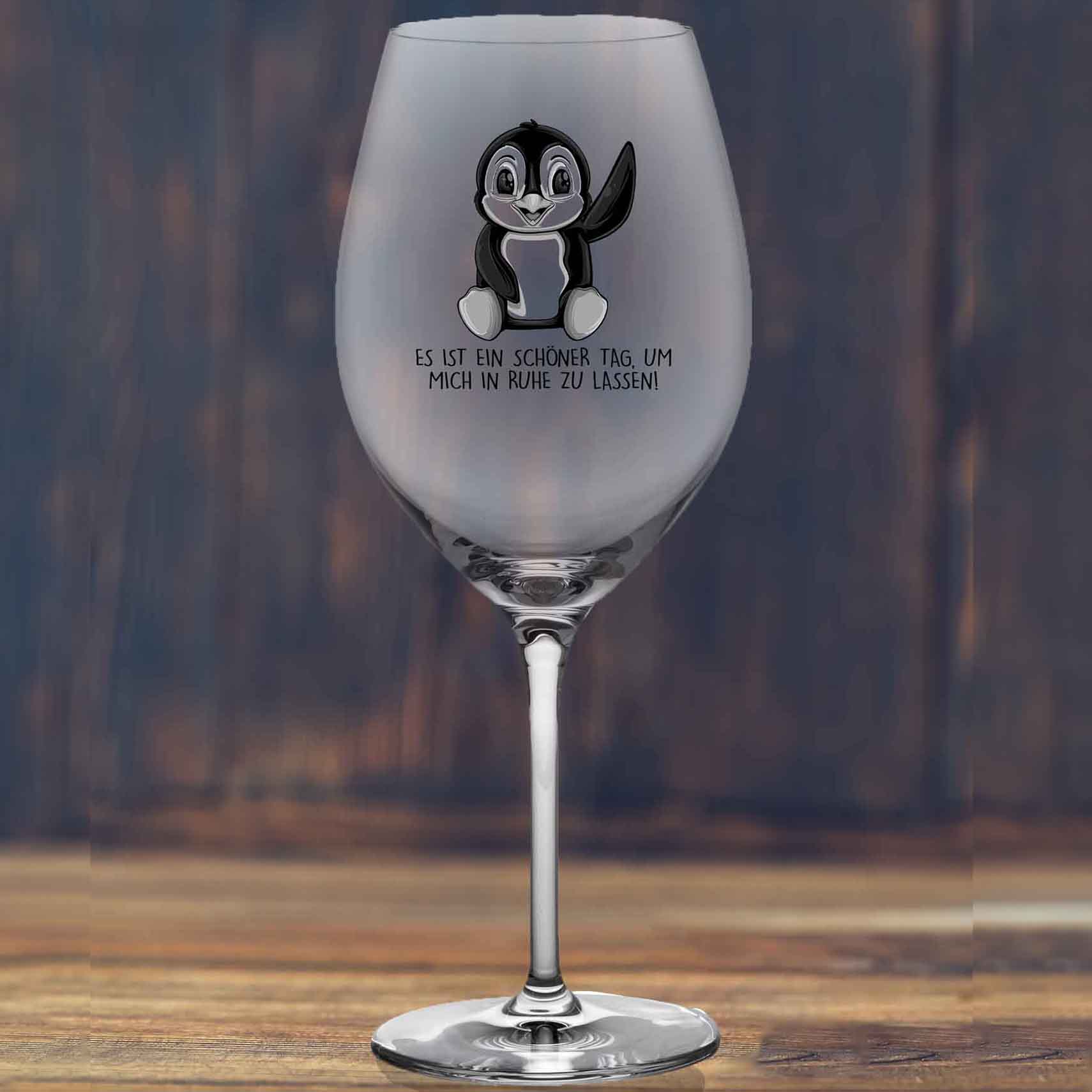 Ruhe Pinguin- Weinglas