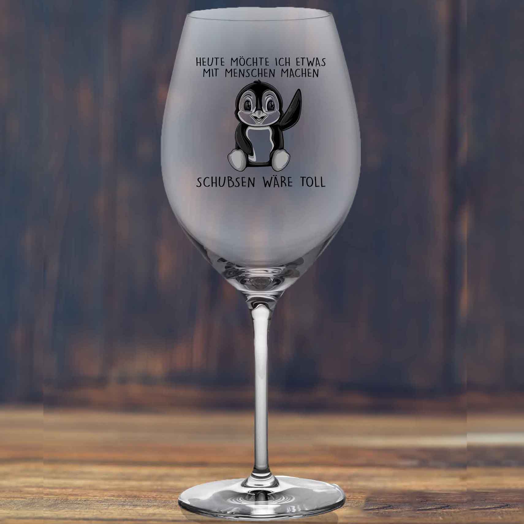 Schubsen Pinguin- Weinglas