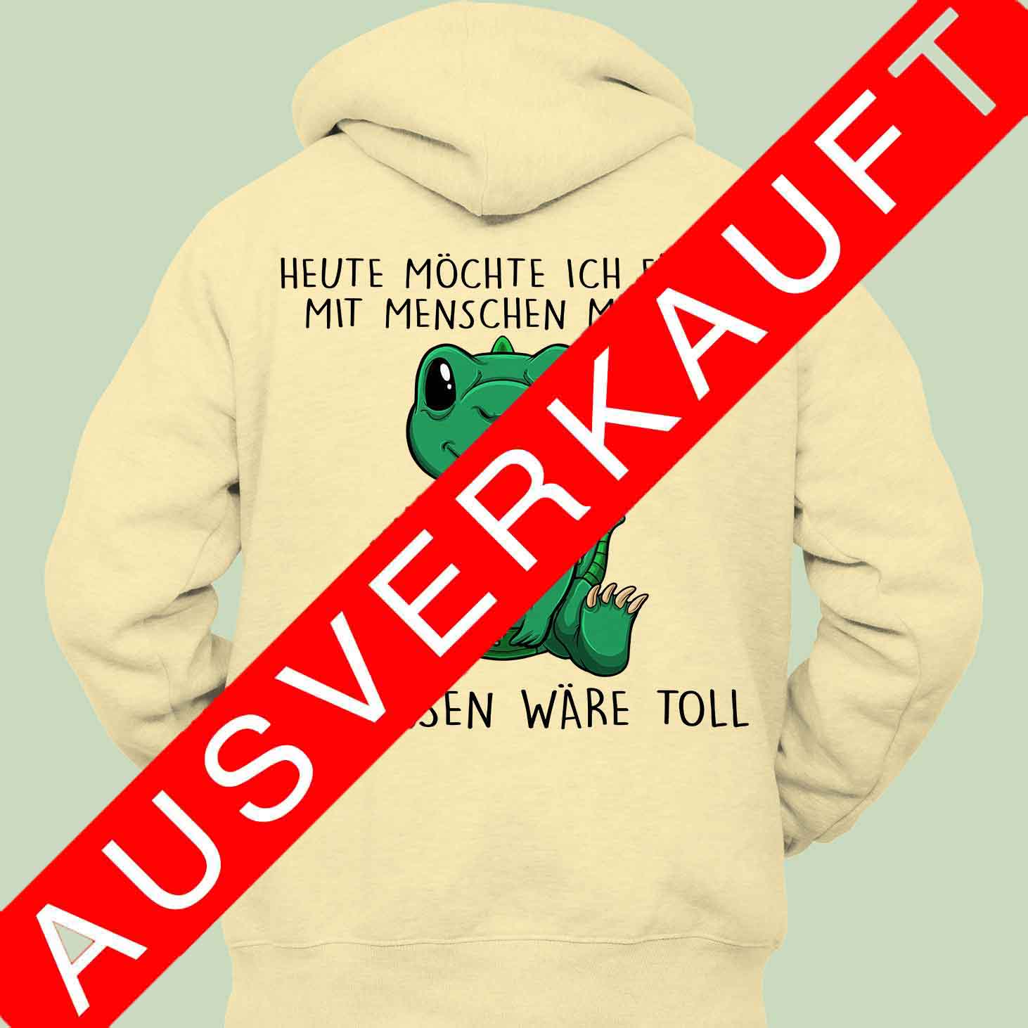 Schubsen Dinosaurier - Hoodie Unisex Rückendruck
