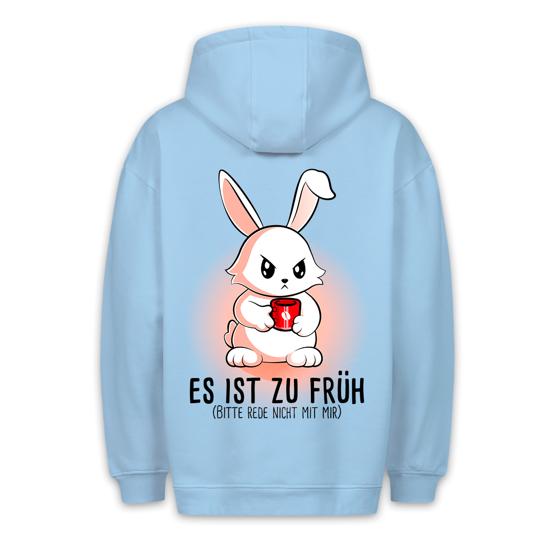 Zu Früh Hase - Hoodie Unisex Rückendruck
