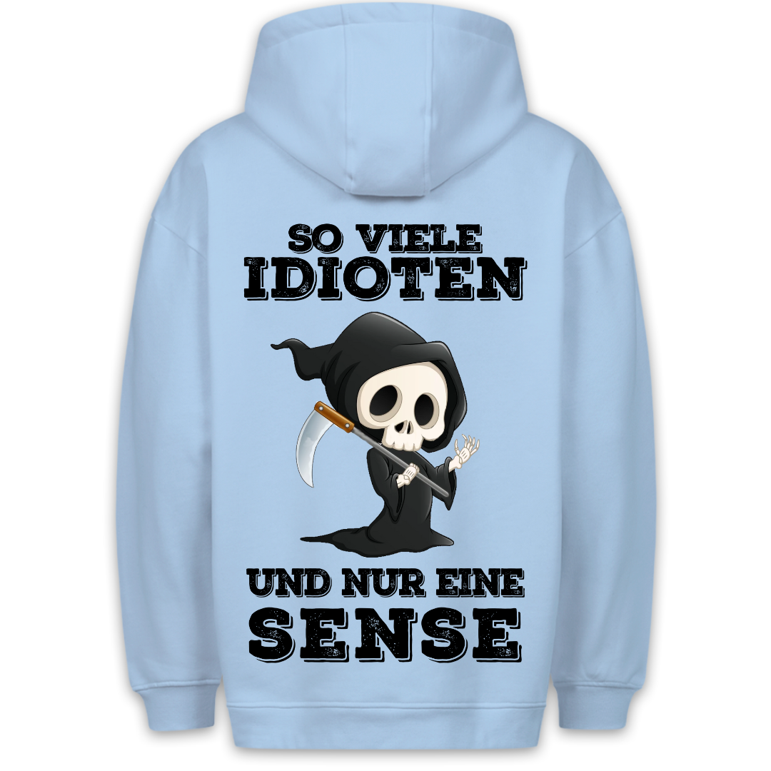Idioten Sensenmann 2 - Hoodie Unisex Rückendruck