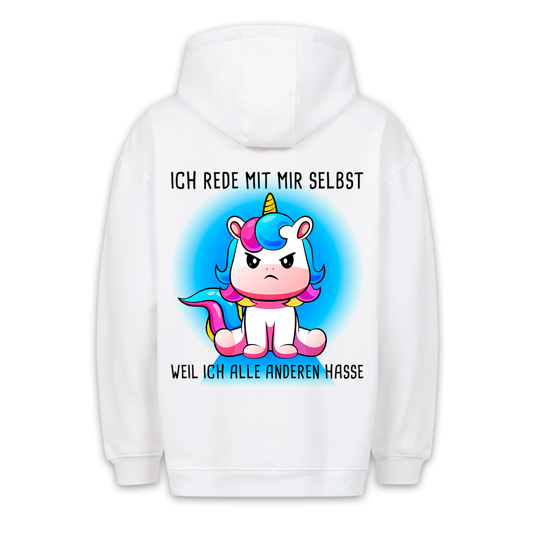 Mit Mir Selbst Einhorn - Hoodie Unisex Rückendruck