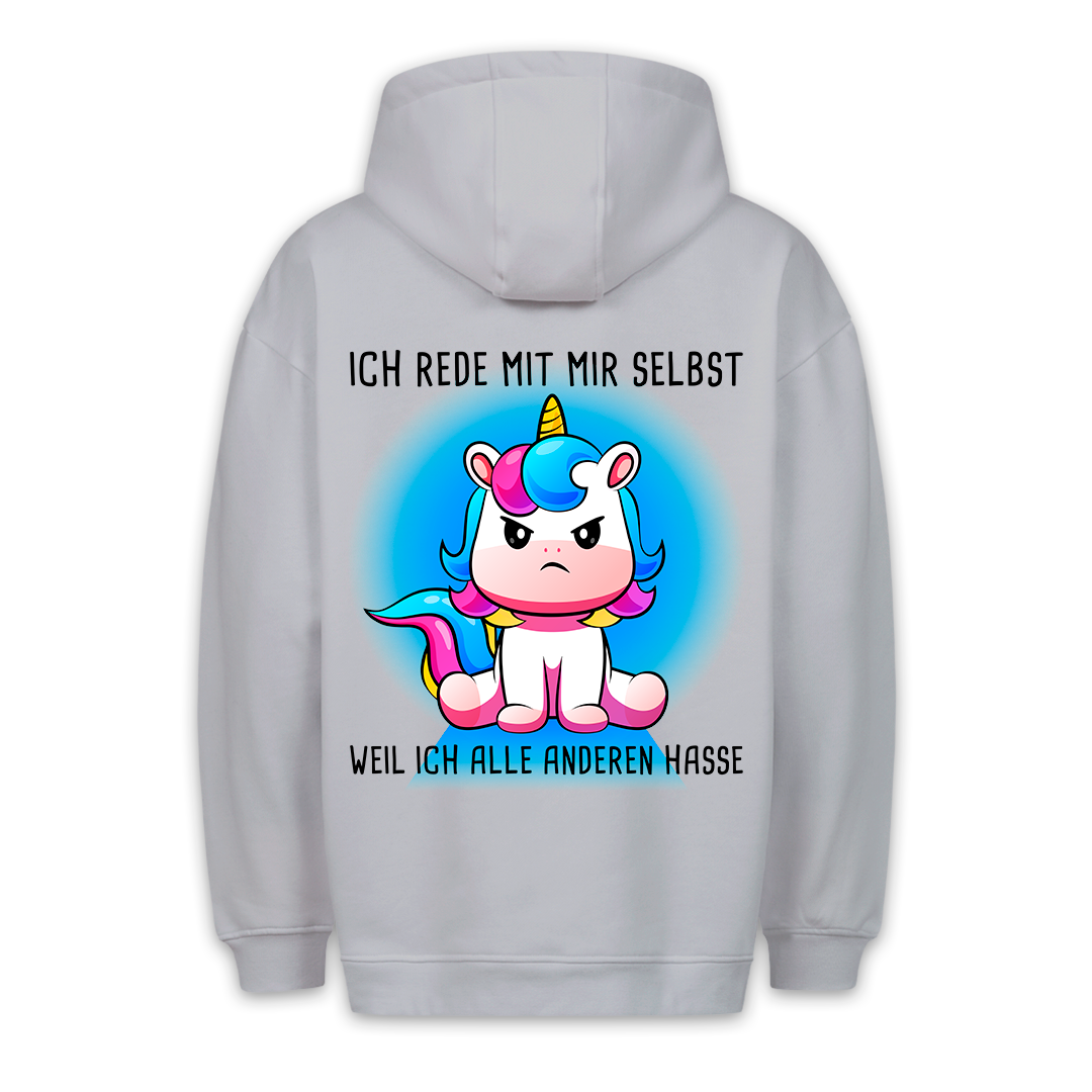 Mit Mir Selbst Einhorn - Hoodie Unisex Rückendruck
