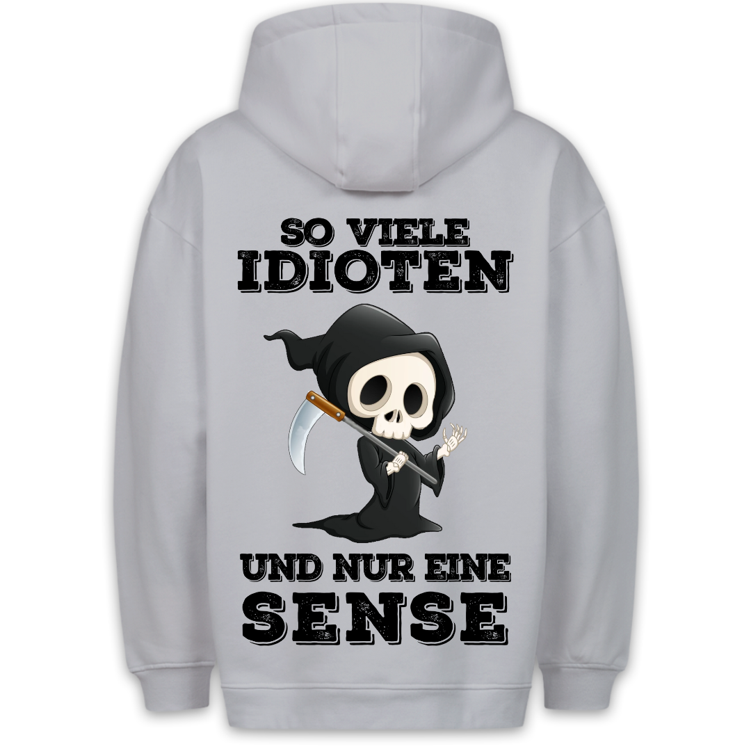 Idioten Sensenmann 2 - Hoodie Unisex Rückendruck