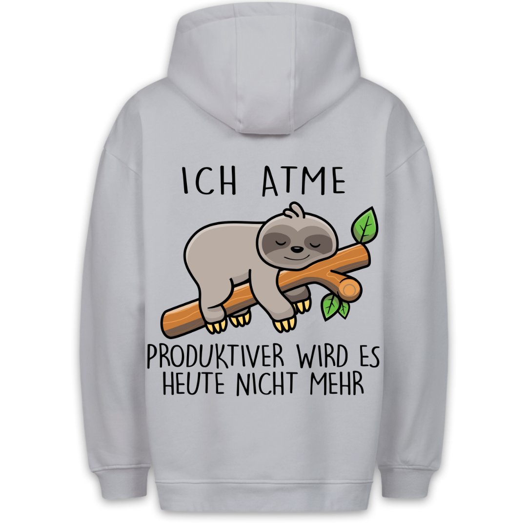 Atmen Faultier - Hoodie Unisex Rückendruck