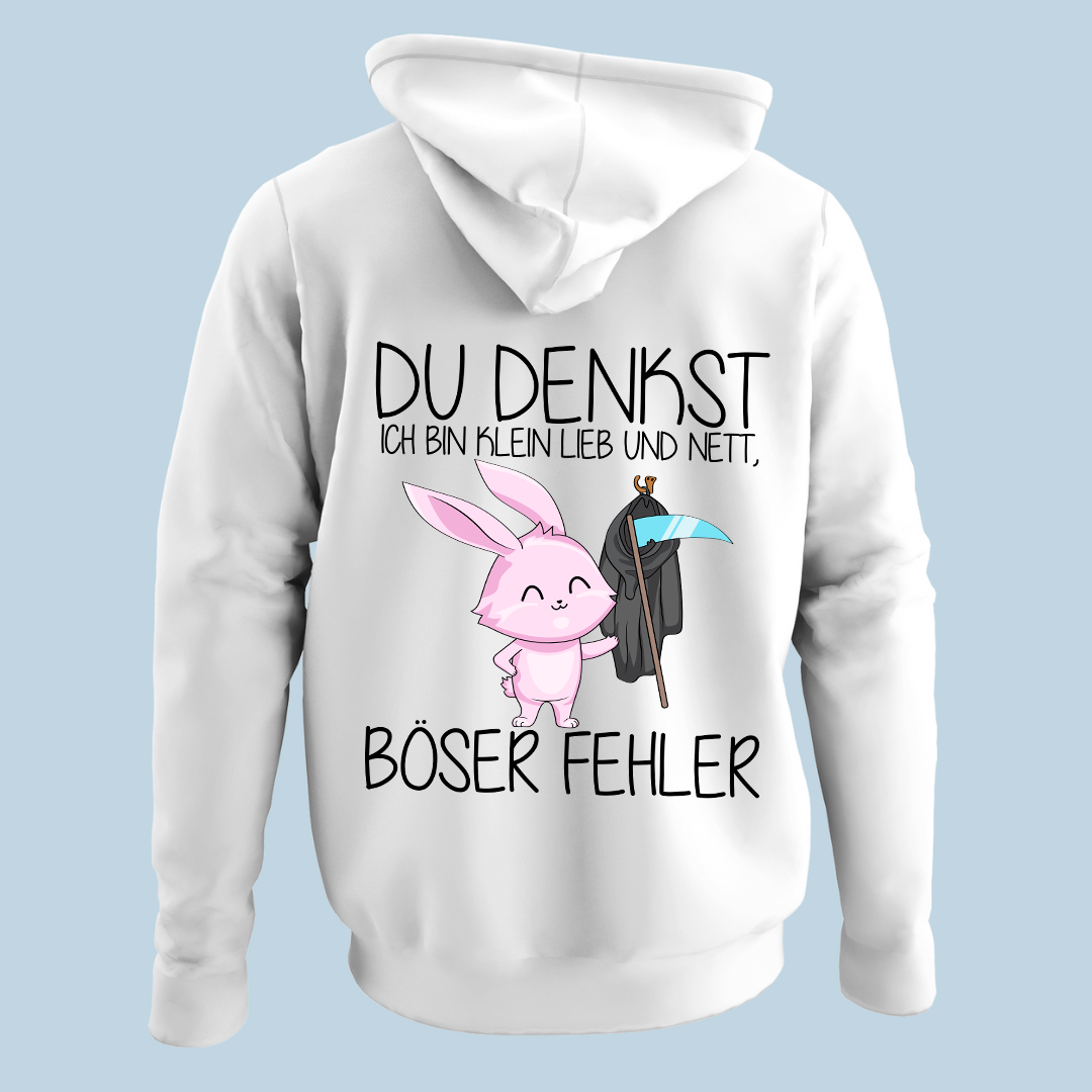 Böser Fehler Bunny - Hoodie Unisex Rückendruck