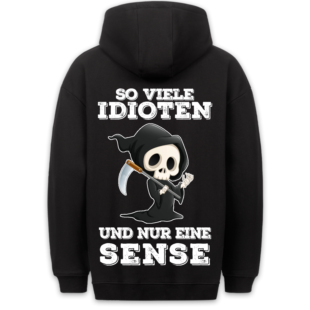 Idioten Sensenmann 2 - Hoodie Unisex Rückendruck