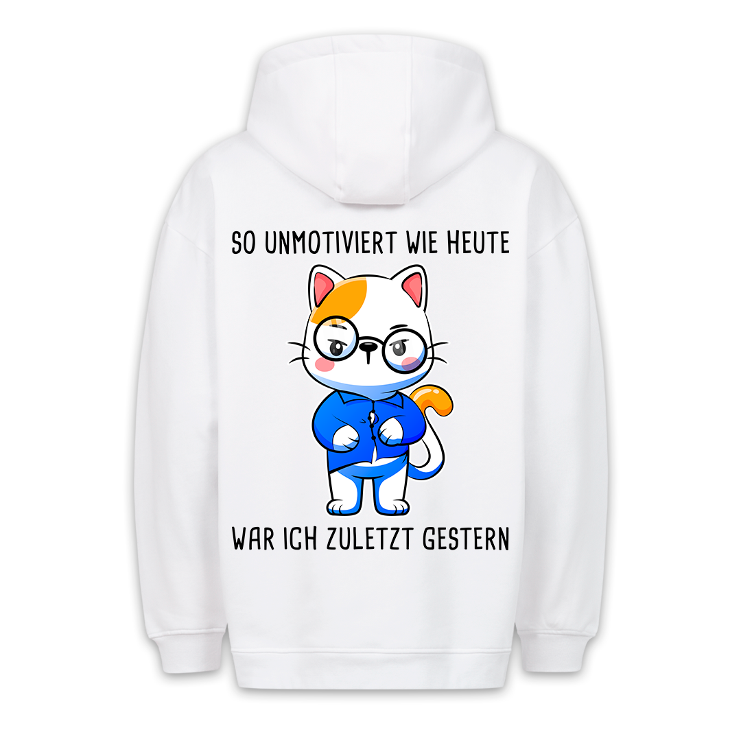 Unmotiviert Katze - Hoodie Unisex Rückendruck