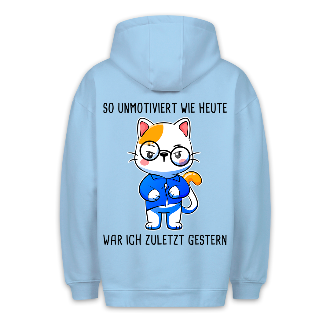 Unmotiviert Katze - Hoodie Unisex Rückendruck