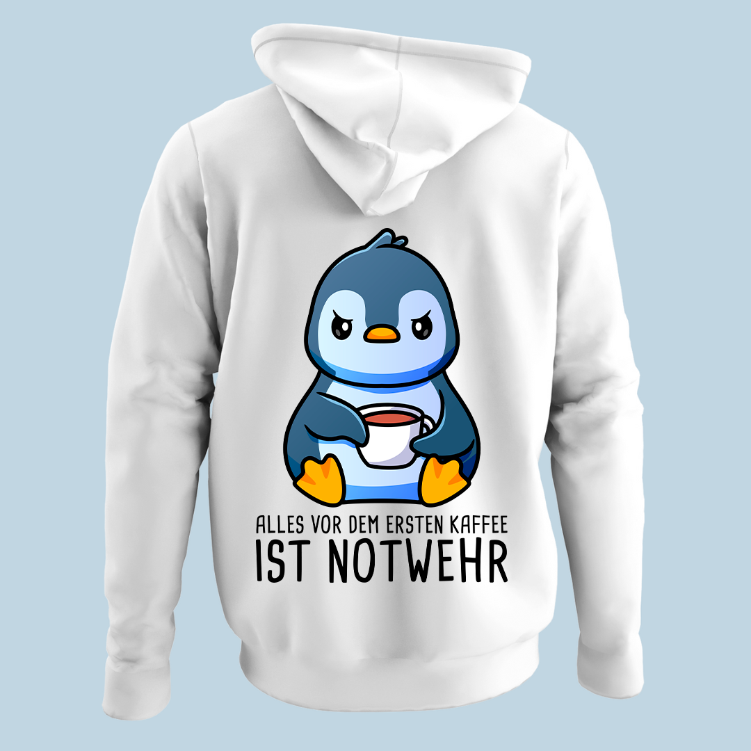 Notwehr Pinguin - Hoodie Unisex Rückendruck