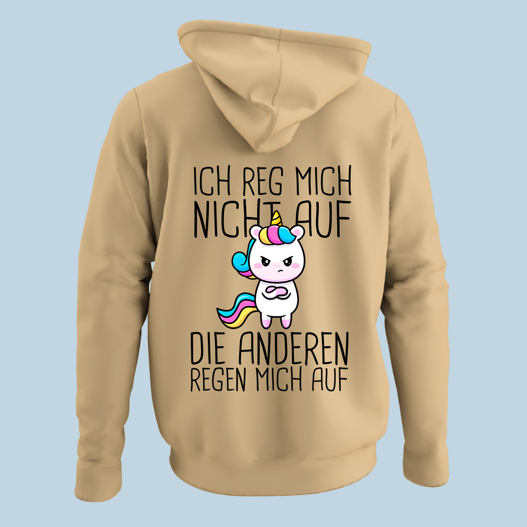 Ich reg mich nicht auf - Hoodie Unisex Rückendruck