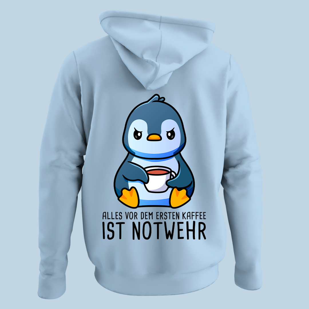Notwehr Pinguin - Hoodie Unisex Rückendruck