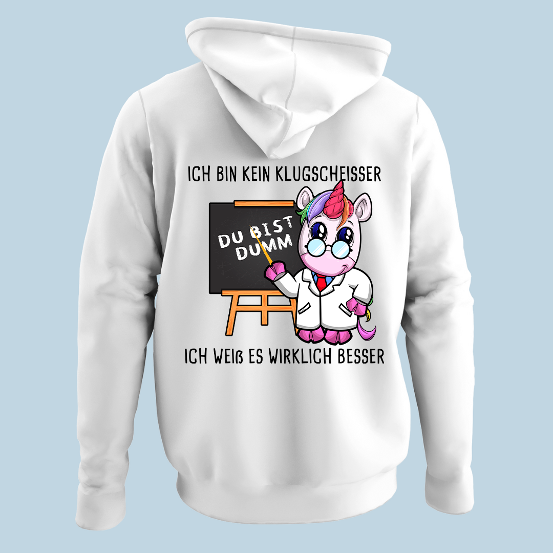 Einhorn Klugscheißer Hoodie