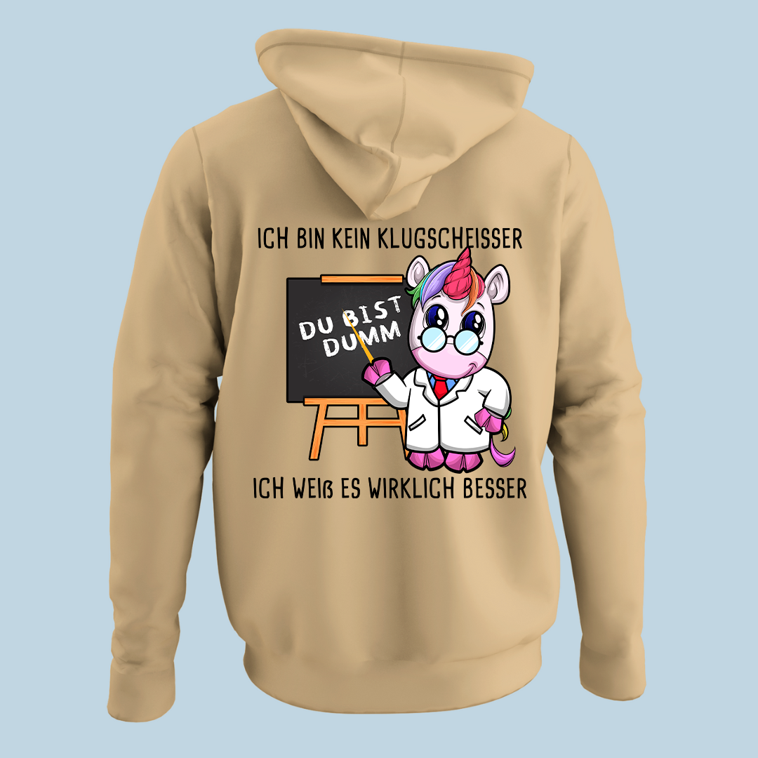 Einhorn Klugscheißer Hoodie