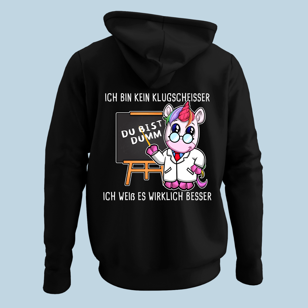 Einhorn Klugscheißer Hoodie