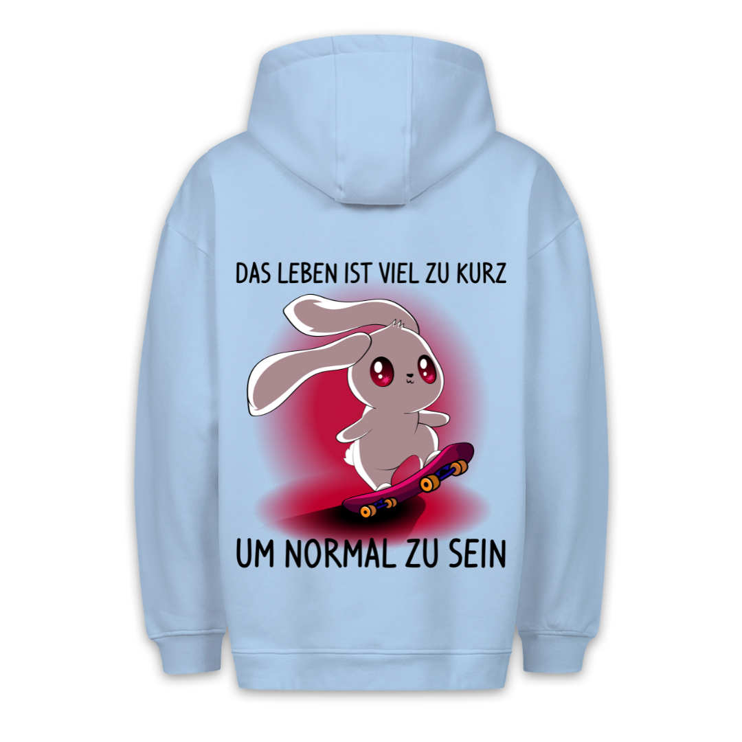 Zu Kurz Hase - Hoodie Unisex Rückendruck