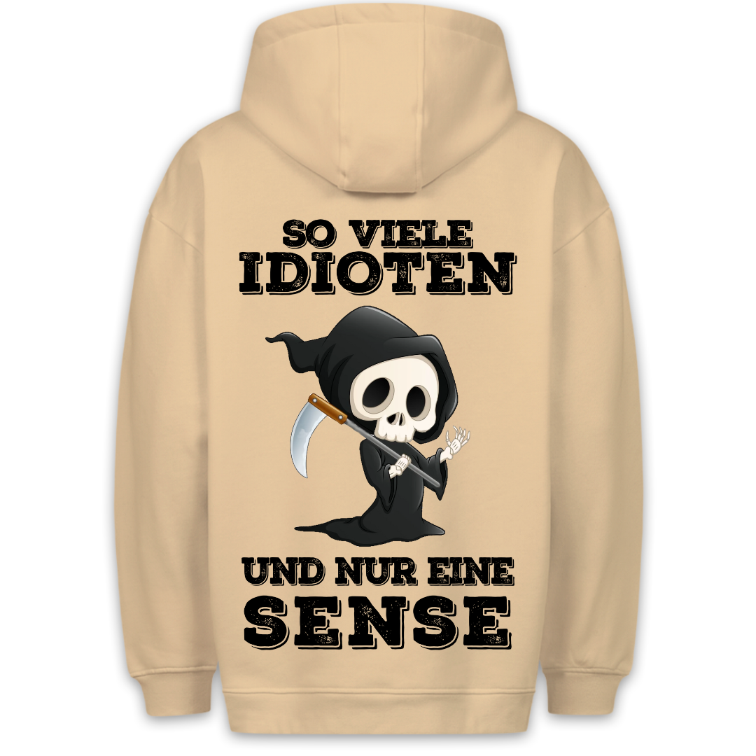 Idioten Sensenmann 2 - Hoodie Unisex Rückendruck