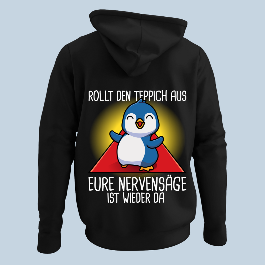 Nervensäge Pinguin - Hoodie Unisex Rückendruck