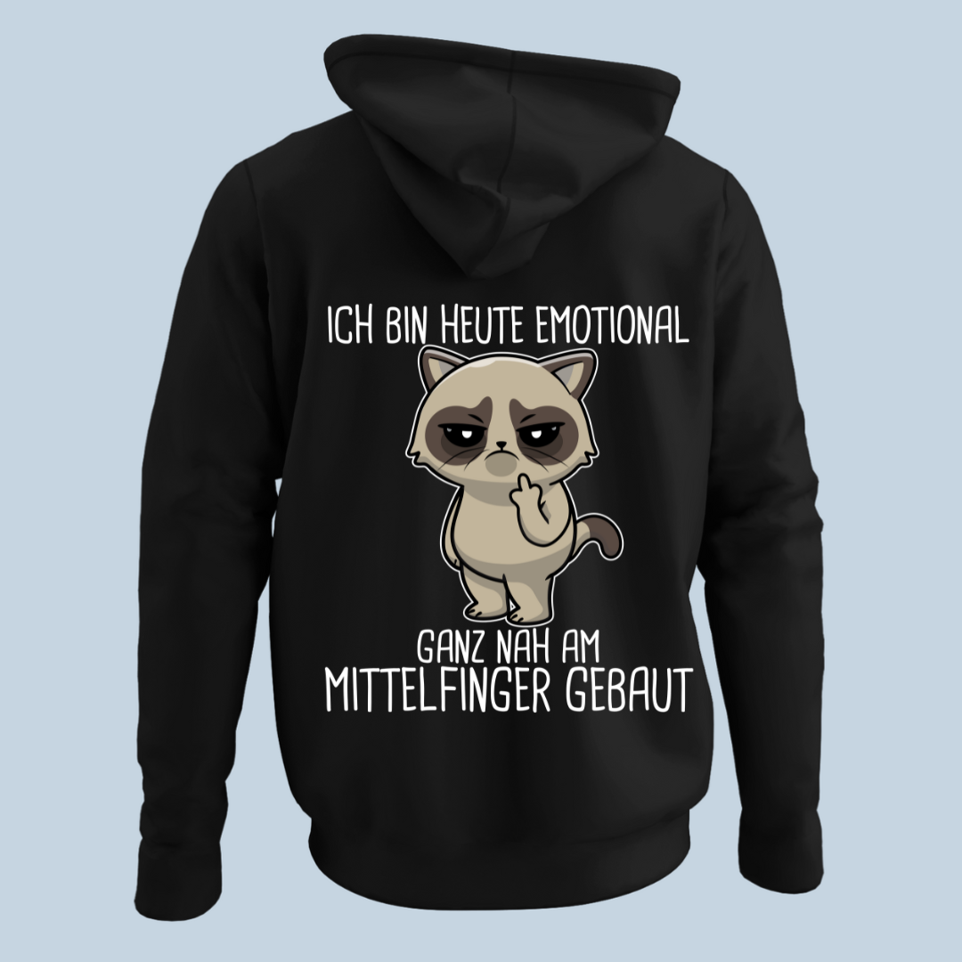 Emotional Katze - Hoodie Unisex Rückendruck