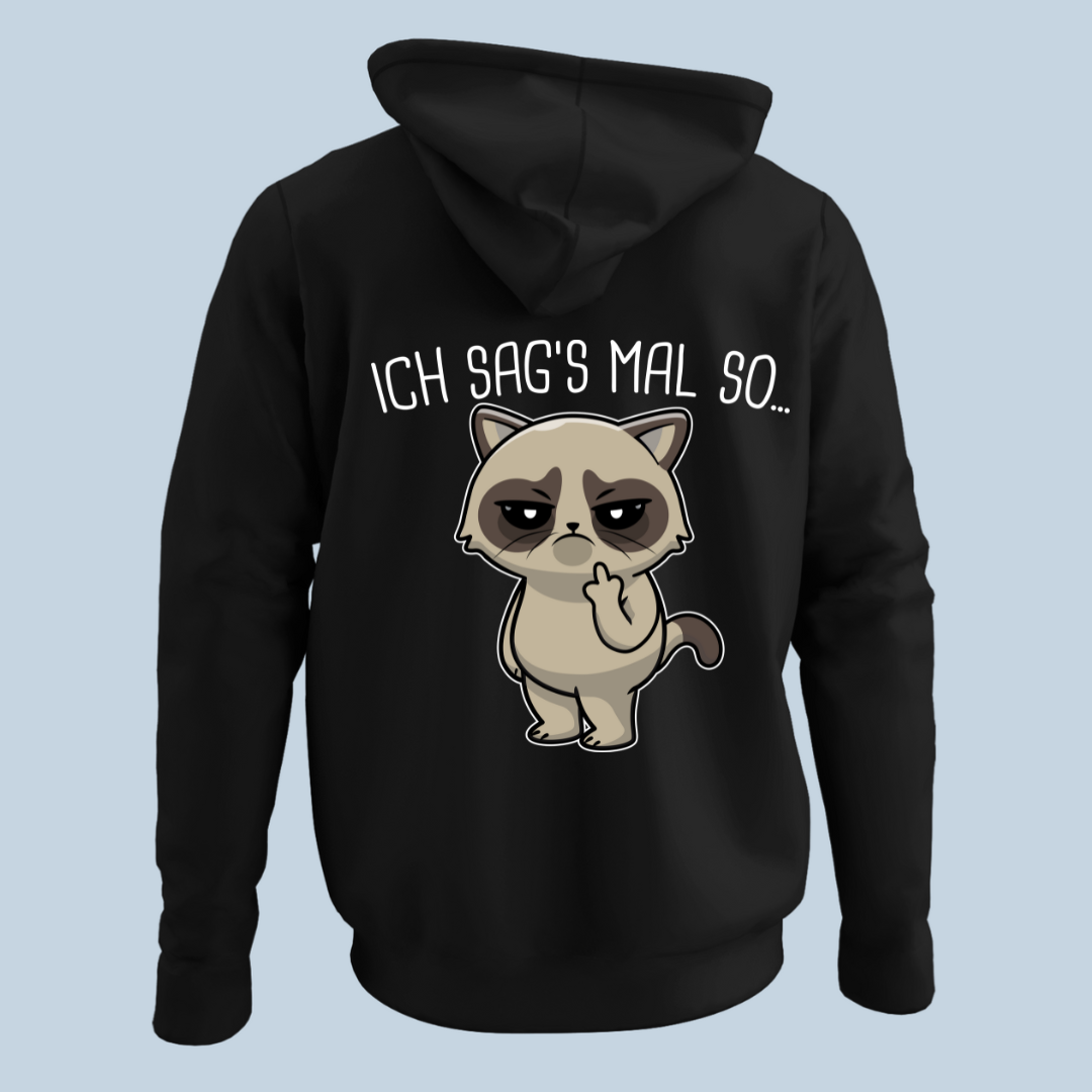 Ich Sag's Katze - Hoodie Unisex Rückendruck