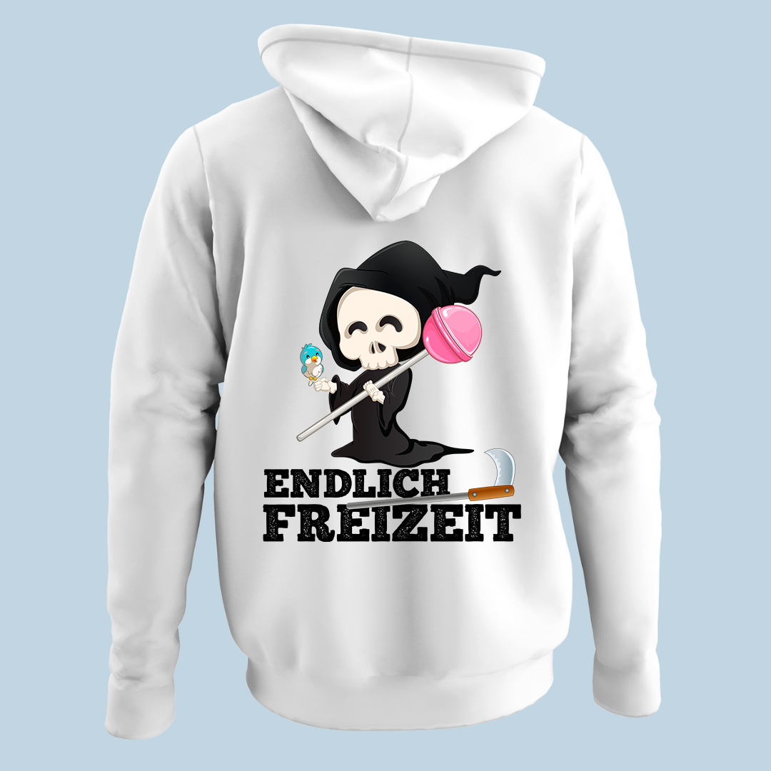 Endlich Freizeit - Hoodie Unisex Rückendruck