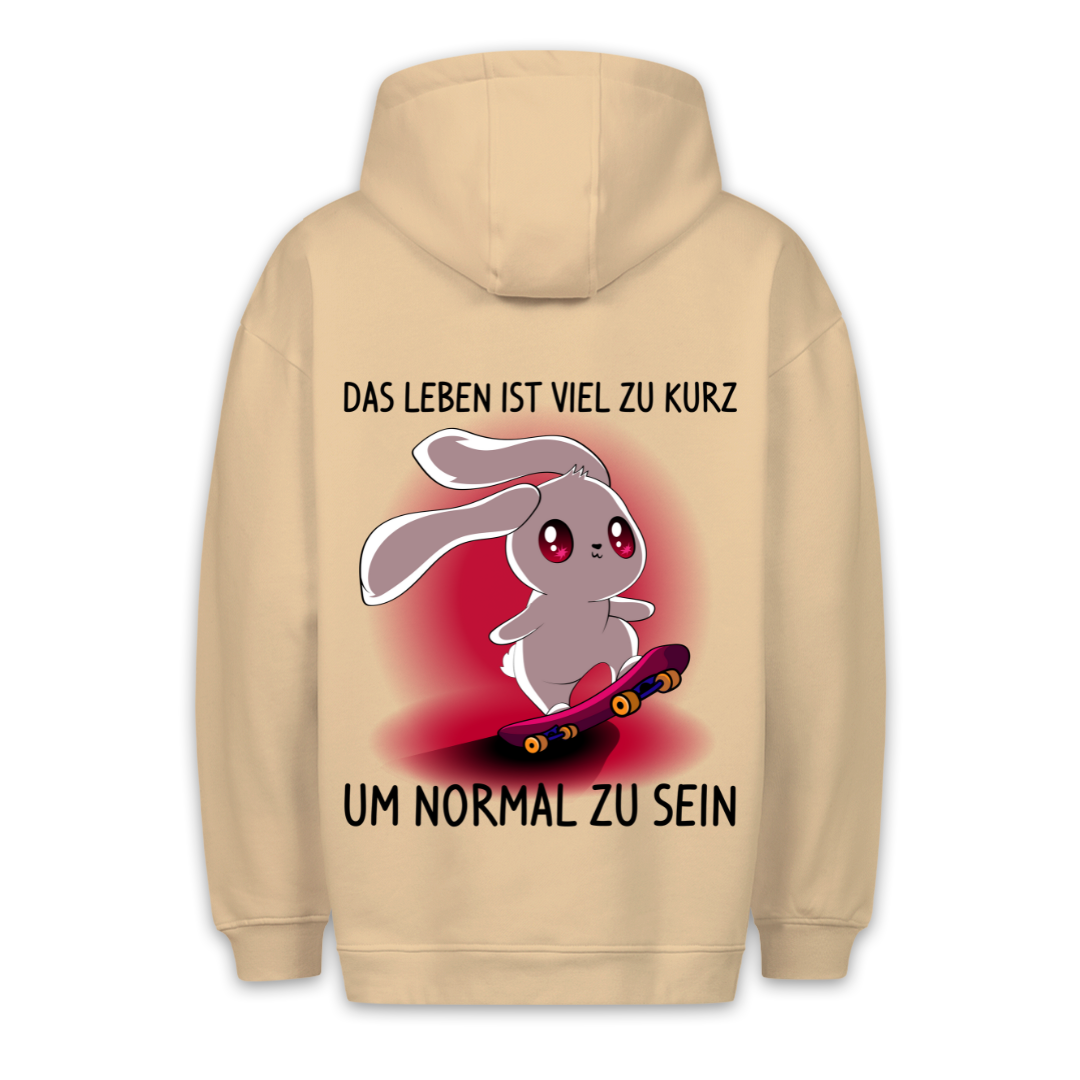 Zu Kurz Hase - Hoodie Unisex Rückendruck