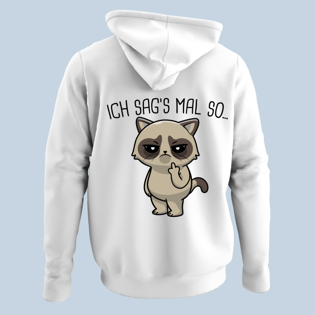 Ich Sag's Katze - Hoodie Unisex Rückendruck