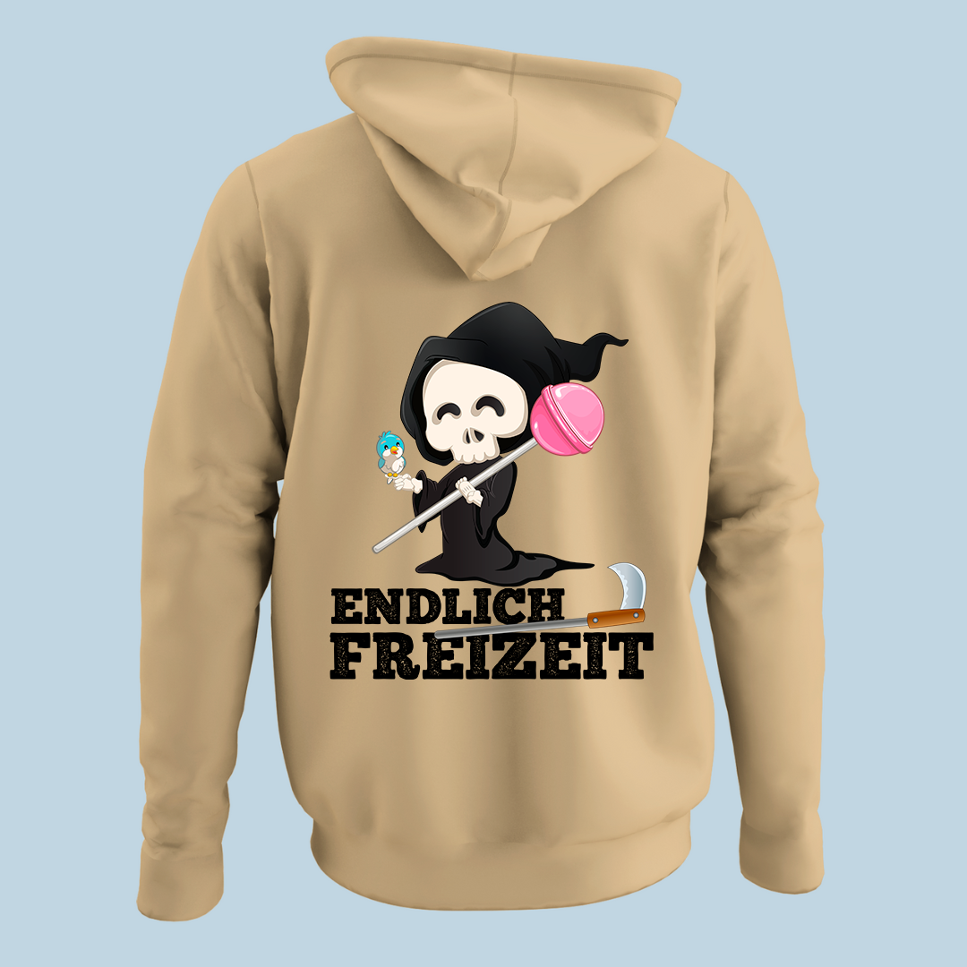 Endlich Freizeit - Hoodie Unisex Rückendruck